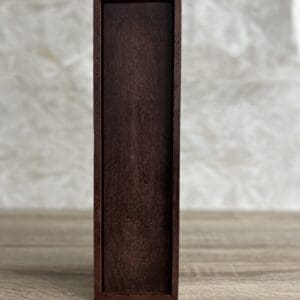Weinkiste mit Schiebedeckel - braun
