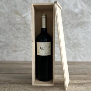 Weinkiste mit Schiebedeckel - natur